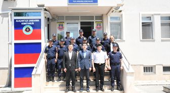 Kaymakam Kayabaşı ve Başkan Özdemir'den jandarmaya 187. yıl ziyareti