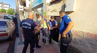 Yangını söndürmek isterken yaralandı