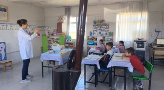 Alaçam'da kırsal kesimdeki öğrencilere sağlık eğitimi verildi