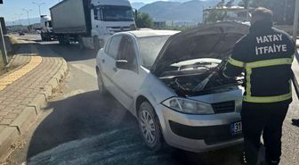 Hassa'da otomobil yangını