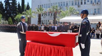 Manisa'da trafik kazasında hayatını kaybeden uzman çavuş için tören düzenlendi