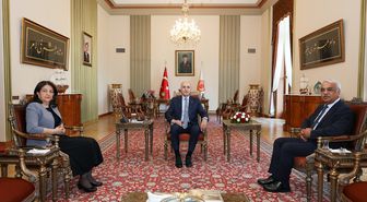 TBMM Başkanı Kurtulmuş, DEM Parti heyetini kabul etti