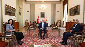 TBMM Başkanı Kurtulmuş, DEM Parti İmralı heyetini kabul etti