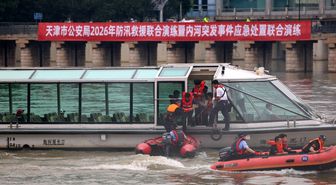 Albüm: Çin'in Tianjin Kentinde Sel Kurtarma Tatbikatı Düzenlendi