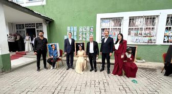Diyadin'de öğrencilerin eserleri sergilendi