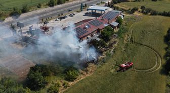 Kastamonu'da dinlenme tesisi, çıkan yangında hasar gördü