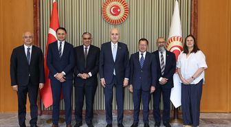 TBMM Başkanı Kurtulmuş, Birleşik Krallık-Türkiye Parlamentolar Arası Dostluk Grubu Başkanı Ali'yi kabul etti