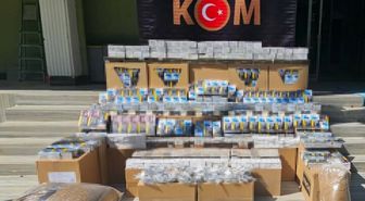 Uşak'ta toplam 306 bin 400 makaron ele geçirildi; 3 gözaltı