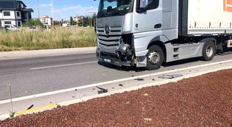 Bolvadin'de trafik kazası: 1 yaralı