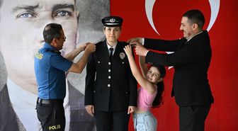 Edirne'de 23 emniyet personeline rütbe terfi töreni
