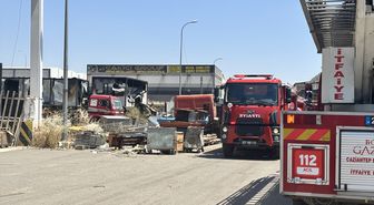 Gaziantep'te metal atölyesinde yangın