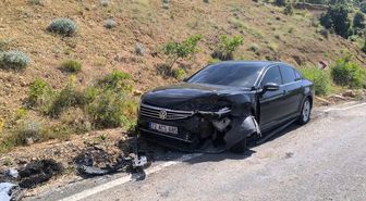 Gercüş'te otomobiller kafa kafaya çarpıştı: 1 yaralı