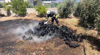 Hassa'da bahçe yangını