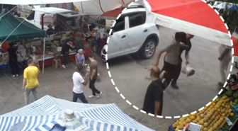 İzmir'de pazarda izinsiz tezgah açmaya kalkan şahıs zabıtaya saldırdı