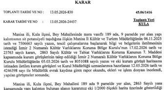 Kula'da tarihi yapı kalıntısının bulunduğu alan sit alanı olarak tescillendi