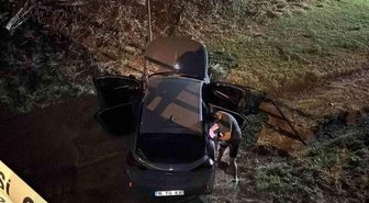 Navigasyon yanlış yolu gösterdi, dereye uçtu: 1 yaralı