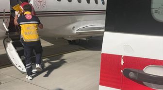 Tokat'ta ambulans uçak 9 günlük bebek için havalandı