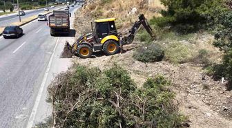 Aydın Orman İşletme'den yangınlara karşı yol kenarı temizliği