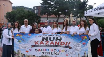 Çankırı'da beyin tümörünü yenen 8 yaşındaki çocuk için 400 balon gökyüzüne bırakıldı