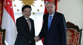 Erdoğan, Singapur Başbakanı'nı resmi törenle karşıladı