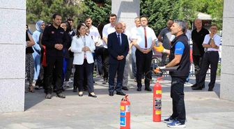 Valilikte yangın tatbikatı