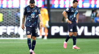 Almiron'un kırmızı kartı, FIFA Dünya Kupası'nda ilk