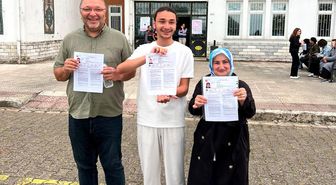 Anne, baba ve oğul aynı okulda YKS heyecanı yaşadı