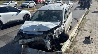 Balıkesir'de iki otomobilin çarpıştığı kazada 1 kişi yaralandı