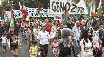 Berlin'de Filistin'e destek gösterisi düzenlendi