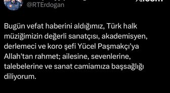 Erdoğan'dan Yücel Paşmakçı için taziye