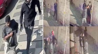 Her şey saniyeler içinde oldu! Spreyle 250 bin dolarlık gasp kamerada
