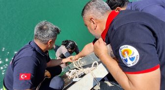 Adana'da köprüden nehre düşen kadını itfaiye ekipleri kurtardı