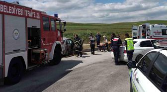 Çorum'da iki otomobil çarpıştı: 1 yaralı