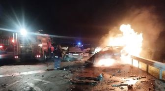 Kayseri'de 3 otomobil çarpıştı: 1 ölü, 5 yaralı