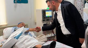 Kozluk'ta hastalara Babalar Günü ziyareti