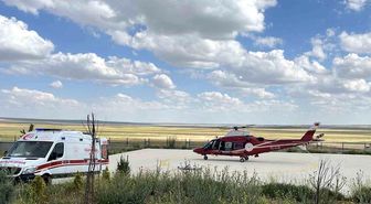 Kalp krizi geçiren hasta ambulans helikopter ile Konya'ya sevk edildi