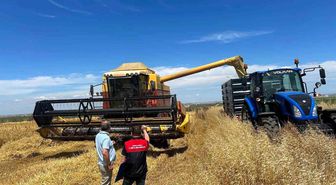 Kırklareli'nde hasat döneminde biçerdöver denetim
