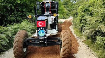 Sinop kırsalında yol çalışmaları