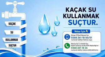 Sinop'ta kaçak su kullanan 8 haneye toplam 280 bin TL para cezası