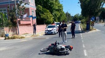 Tekirdağ'da devrilen motosikletten düşen sürücü kaldırıldığı hastanede öldü