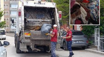 Mahalleyi canından bezdiren kokunun altından çöp ev çıktı, ekipler saatlerce temizledi