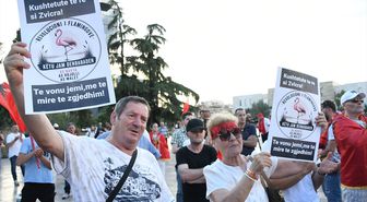 Arnavutluk'ta Trump bağlantılı proje protestoları 24. gününde