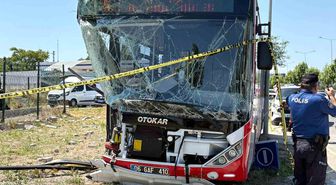Başkentte EGO otobüsü kaza yaptı: 1 ölü, 9 yaralı