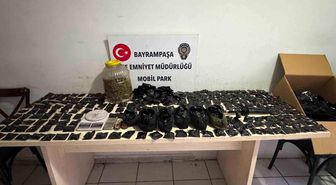 Bayrampaşa'da uyuşturucu imalathanesine baskın: 2 kilo marihuana ele geçirildi