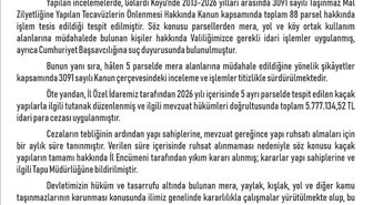 Elazığ'da kaçak yapılara 5 milyon 777 bin lira ceza ve yıkım kararı