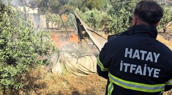 Hassa'da bahçe yangını