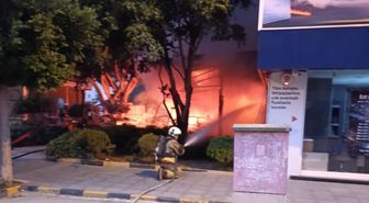 İskenderun'da iş yeri yangını