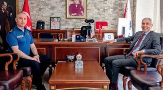 Kaymakam Coşkun'dan Emniyet Müdürü Aytekin'e hayırlı olsun ziyareti