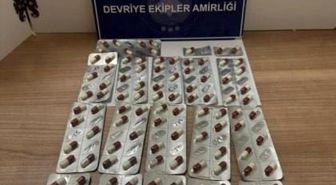 Keşan'da bir şüphelinin üzerinde 115 sentetik ecza ele geçirildi