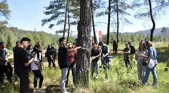 Köyceğiz'de Yüksekokul öğrencileri sahada uygulama yaptı